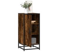 Teenpull Buffet en chêne fumé 35,5 x 35 x 76 cm, matériau à base de bois et métal, buffet moderne avec porte, design industriel pour salon, stable et durable
