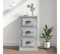 Teenpull Buffet gris Sonoma 36 x 35,5 x 67,5 cm en matériau dérivé du bois - Commode avec espace de rangement - Buffet robuste pour salon, couloir et cuisine - Design moderne