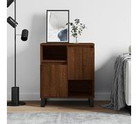 Teenpull Buffet marron aspect chêne 60 x 35 x 70 cm, en matériau dérivé du bois, buffet avec espace de rangement, commode pour salon, salle à manger, couloir, design moderne