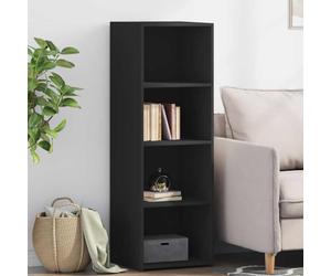 Teenpull Buffet Noir en Bois d'ingénierie 40x41x124 cm Armoire de Rangement avec Fixation Murale pour Salon Salle à Manger Cuisine Design Moderne Minimaliste