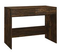 Teenpull Bureau chêne fumé en aggloméré 101x50x76,5 cm avec tiroirs, Bureau de Travail pour Ordinateur, Bureau de Maison, Bureau de Bureau, Espace de Rangement Pratique