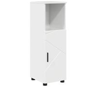 Teenpull Cabinet de Salle de Bain Blanc Brillant en Bois d'ingénierie 30 x 35 x 95 cm autoportant avec 2 Portes, Rangement optimisé pour Salle de Bain Moderne intérieur, Meuble lavabo Pratique