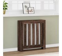 Teenpull Cache-radiateur, aspect chêne, en matériau dérivé du bois, 78 x 20 x 82 cm, avec lattes verticales, étagère pratique, convient au salon, économie d'énergie, compact, utilisation universelle