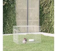 Teenpull Cage à Lapin en Fer galvanisé 78x54x54 cm, clapier modulable et Pliable, abri sécurisé pour Lapins et Petits rongeurs, Espace ventilé intérieur extérieur, Facile à Nettoyer et Transporter