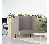 Teenpull Canapé à Haut Dossier 101cm Taupe en Tissu, Sofa 2 Places Compact pour Bureau et Salon, Mobilier Durable avec Absorption Acoustique, Cadre Bois d'Ingénierie, Confort Optimal