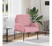 Teenpull Canapé avec Coussin 55cm Rose en contreplaqué, Pieds métal, Tissu Polyester Doux, Meuble Salon Moderne, Confortable et Facile à Entretenir