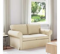 Teenpull Canapé Crème en Tissu 155 x 82 x 80 cm avec Cadre métallique Robuste, Coussins Confortables, Design modulable pour Salon Moderne, Meuble Polyvalent et Facile à Entretenir