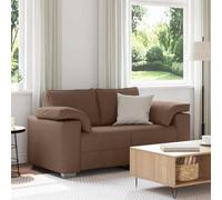 Teenpull Canapé Deux Places Marron en Tissu 160 cm avec accoudoirs Larges, Design Respirant et Durable pour Salon, Meubles Confortables pour séjour Moderne et Relaxation