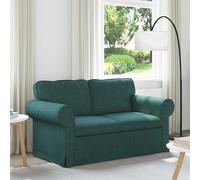 Teenpull Canapé Vert foncé en Tissu 155 x 82 x 80 cm avec Cadre métallique Robuste et Coussins Confortables, modulable et Facile à Entretenir pour Salon Moderne