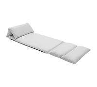 Teenpull Chaise de sol, pliable, en microfibre, gris clair, réglable, canapé-lit confortable pour l'intérieur, le salon, le coin lecture