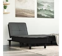 Teenpull Chaise Longue Inclinable Gris Foncé en Tissu, Convertible 3 Positions, pour Salon, Chambre, Coin Lecture, Cadre Robuste, Capacité 110 kg, Siège Confortable