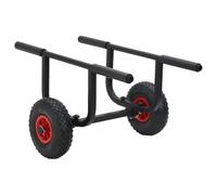 Teenpull Chariot de kayak en aluminium 90 kg avec 2 roues gonflables, réglable de 2 à 28 cm, avec 2 sangles d'arrimage pour kayak, canoë, bateau, bateau gonflable, jet ski et accessoires de sports