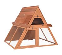 Teenpull Clapier en Bois de Sapin Massif 152x127x109,5 cm avec Espace Confortable, abri sécurisé pour Lapin, Rongeur, Hamster, Furet, Coque enclos modulable intérieur extérieur