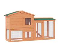 Teenpull Clapier Large d'extérieur en Bois pour Petits Animaux, clapier spacieux avec abri, enclos sécurisé pour Lapin, Rongeur et cobaye, idéal Jardin et intérieur, Facile à Nettoyer
