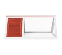 Teenpull Clapier Rouge en Bois de Sapin traité 98x50x41 cm avec Treillis métallique Durable, abri extérieur pour Lapin et rongeurs, Maison Confortable modulable pour Jardin sécurisé