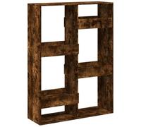 Teenpull Cloison de séparation chêne fumé en Bois d'ingénierie 100x33x135 cm avec 6 étagères spacieuses bibliothèque Polyvalente Rangement pour Salon Chambre