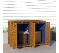 Teenpull Coffre de jardin 140 x 87 x 104 cm en bois massif d'acacia - Boîte de rangement pour coussins, jouets et outils de jardin - Imperméable - Idéal pour le jardin et la terrasse