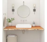 Teenpull Comptoir de Salle de Bain rectangulaire en Bois d'acacia Massif 110x60x3,8 cm avec Bord Vivant Naturel Surface Facile à Nettoyer capacité 75 kg Usage Salle de Bain ou Meuble Polyvalent