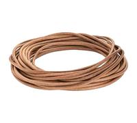 Teenpull Corde en Cuir Marron Ø5 mm x 50 m, Corde Robuste résistante à l'eau pour Loisirs créatifs, Couture, Maroquinerie, décoration intérieure et extérieure