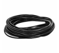 Teenpull Corde en Cuir Noir Ø3 mm x 50 m pour Loisirs créatifs, Couture, Maroquinerie, Reliure, Scrapbooking, Patch thermocollant, Tissu, adhésif, customisation
