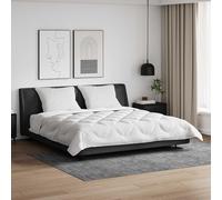 Teenpull Couette avec Oreiller 3 pcs Blanc Microfibre matelassé 220x200 cm Ultra Chaud Set Minimaliste pour Chambre Confort Hiver