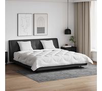 Teenpull Couette avec Oreiller 3 pcs Blanc Microfibre, Quilt matelassé 240 x 220 cm, Ultra Chaud, Set de Duvet et oreillers pour Chambre, Confort Douillet Toute l'année