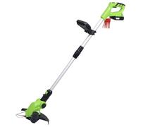 Teenpull Coupe-Herbe sans Fil 20V 1500 mAh Li-ION, débroussailleuse légère avec Manche télescopique 96-120 cm, tête pivotante, Lame et Bobine Nylon pour Entretien Jardin, pelouse, Talus