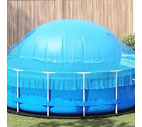 Teenpull Coussin de piscine d'hiver, bleu, en PVC, Ø 220 x 140 cm, avec protection UV, résistant au gel jusqu'à -20 °C, avec cordon en nylon et kit de réparation pour bâche de piscine universelle et