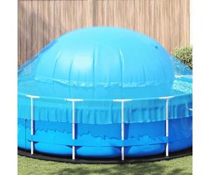 Teenpull Coussin de piscine d'hiver, bleu, en PVC, Ø 220 x 140 cm, avec protection UV, résistant au gel jusqu'à -20 °C, avec cordon en nylon et kit de réparation pour bâche de piscine universelle et