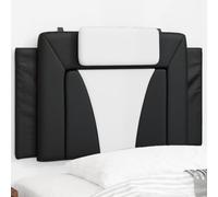 Teenpull Coussin de tête de lit Viana Noir et Blanc 90 cm Similicuir rembourré Mousse, Coussin de tête matelassé, tête de lit Uniquement pour Chambre à Coucher Confortable