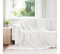 Teenpull Couvertures à Jeter en Toison Blanc 220 x 240 cm 6 pcs, Plaid Doux et Confortable pour lit canapé Fauteuil Salon Chambre, idéal Voyage Camping Hiver, Thermique Respirant Chaud