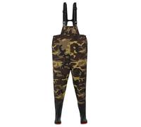 Teenpull Cuissard avec Bottes en Polyester Enduit PVC, Pointure 38, Bretelles Ajustables, idéal pour pêche Chasse Jardinage rivière étang lac Marais, Protection Contre Eau Boue Vase