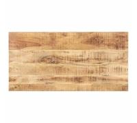 Teenpull Dessus de Table Bois de manguier Massif 15-16 mm 100x60 cm Plateau Robuste Finition polie pour Table Bureau Restaurant café hôtel Usage Durable