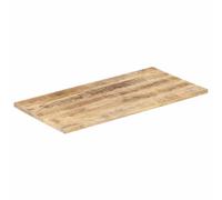 Teenpull Dessus de Table Bois de manguier Massif Solide 25-27 mm 100x60 cm avec Finition polie Vernie pour Table Bureau Restaurant café hôtel Usage Durable