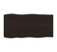 Teenpull Dessus de Table Bois Massif chêne Marron foncé 80x40x2-6 cm capacité 25,6 kg avec Bordure vive pour Table Bureau ou Restaurant Usage Polyvalent
