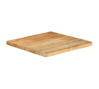 Teenpull Dessus de Table Bois Massif manguier 60x60x2,5 cm Bord Vivant Naturel pour Table Bureau ou Restaurant Surface de Travail Durable et Facile à Nettoyer