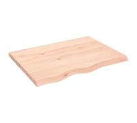 Teenpull Dessus de Table en Bois de chêne Massif Non traité 80x60x(2-4) cm Plateau Bureau Robuste pour Table de Travail Restaurant rénovation Meuble Naturel