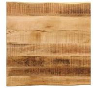 Teenpull Dessus de Table en Bois de manguier Brut Massif 40x40x3,8 cm Bord Vivant avec Finition Naturelle pour Table Bureau Multifonction Restaurant