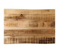 Teenpull Dessus de Table en Bois de manguier Brut Massif 50x40x3,8 cm Bord Vivant Rustique Plateau pour Table Bureau ou Restaurant Finition Naturelle