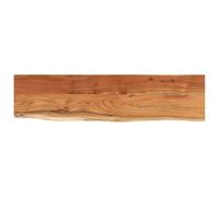 Teenpull Dessus de Table en Bois Massif Acacia 160x40x2,5 cm rectangulaire avec Bord Vivant, Surface Robuste et Facile à Nettoyer pour Table de Bar ou Bureau