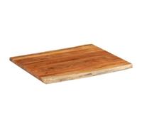 Teenpull Dessus de Table en Bois Massif d'acacia 90x80x2,5 cm avec Bord Vivant, Plateau de Bureau ou Table de Travail, Surface Naturelle résistante pour Restaurant ou Usage Domestique