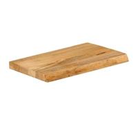 Teenpull Dessus de Table en Bois Massif manguier 40x20x3,8 cm Bord Vivant Naturel Plateau Bureau Multifonction pour Table de Travail et Restaurant