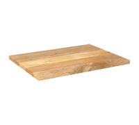 Teenpull Dessus de Table en Bois Massif manguier 90x70x3,8 cm rectangulaire Finition Naturelle pour Table Bureau ou Restaurant Design Rustique Durable
