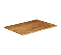 Teenpull Dessus de Table en Bois Massif manguier 90x80x2,5 cm Bord Vivant Rustique Finition chêne pour Table Bureau Multifonctionnel à Usage Domestique ou Commercial