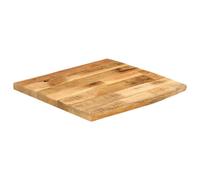 Teenpull Dessus de Table en Bois Massif manguier Brut 60x60x2,5 cm Bord Vif latéral pour Table Bureau Restaurant Robuste Multifonctionnel Facile à Nettoyer