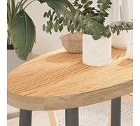 Teenpull Dessus de Table Ovale Bois de chêne Massif 80x40x4 cm Plateau Robuste pour Table Basse ou Bureau Usage intérieur Durable et Facile à Entretenir