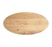 Teenpull Dessus de Table Ovale en Bois de chêne Massif 120x60x2 cm Robuste et Durable, Plateau Multifonction pour Table Basse, Bureau, Restaurant, Finition Lisse Facile à Nettoyer
