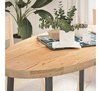 Teenpull Dessus de Table Ovale en Bois de chêne Massif 120x60x4 cm, Plateau Robuste pour Table Basse, Table de Bar, Table d'appoint, Finition Lisse Durable, idéal pour Bureau et Restaurant