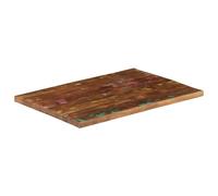 Teenpull Dessus de Table rectangulaire Bois Massif récupéré 80x70x2,5 cm Plateau Bureau Solide pour Table à Manger ou Restaurant avec Finition Couleur Mixte