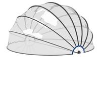 Teenpull Dôme de piscine 559 x 275 cm, en PVC, avec construction en fibre de verre, transparent, pour piscines encastrées et hors sol, avec protection UV, mécanisme d'ouverture facile